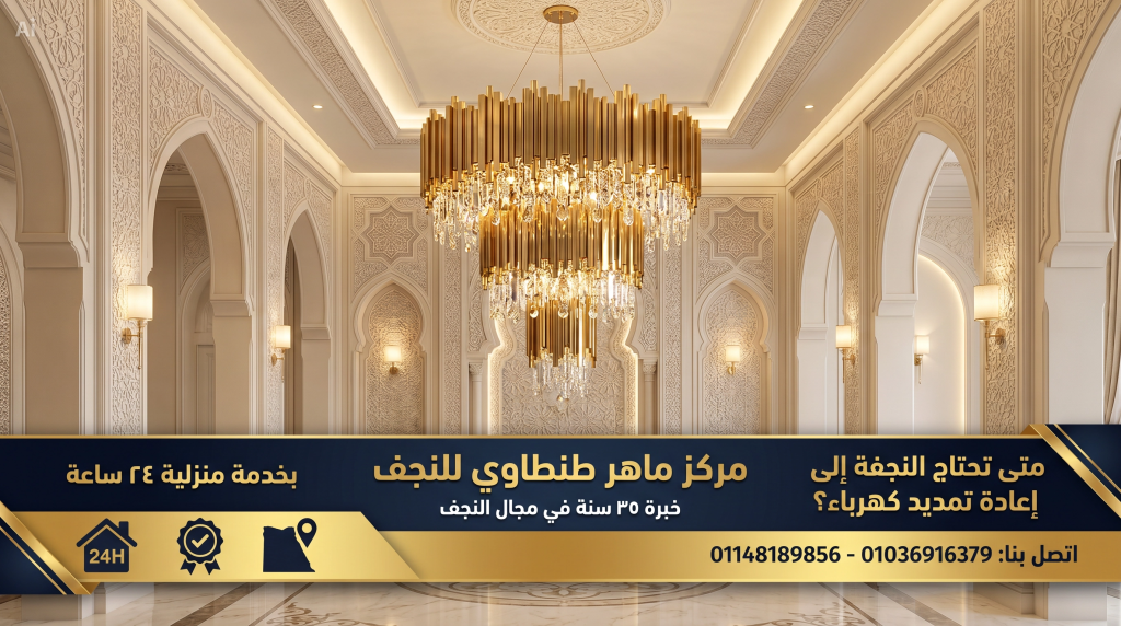 متى تحتاج النجفة إلى إعادة تمديد كهرباء؟